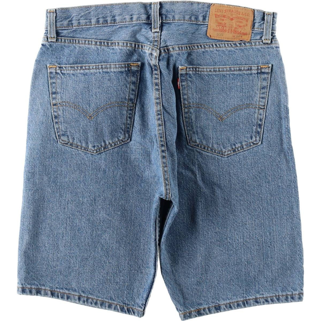 Levi's 505 Regular Fit Denim Shorts (Men's W35 equivalent) cotton blue type Vintage Second Hand