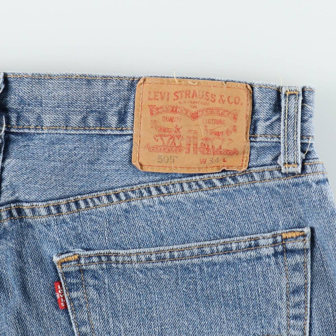 Levi's 505 Regular Fit Denim Shorts (Men's W35 equivalent) cotton blue type Vintage Second Hand