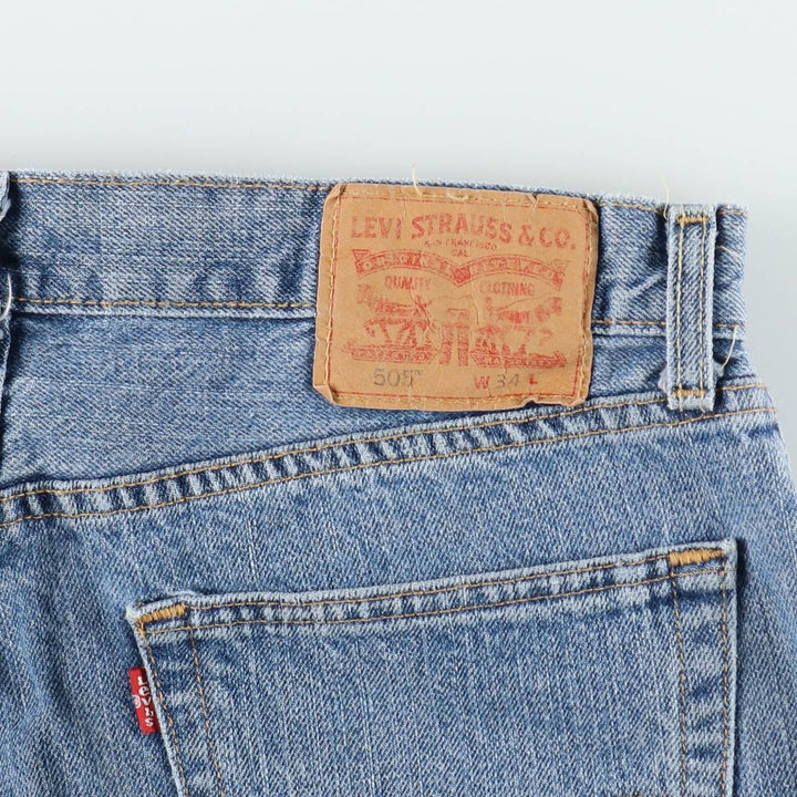 Levi's 505 Regular Fit Denim Shorts (Men's W35 equivalent) cotton blue type Vintage Second Hand