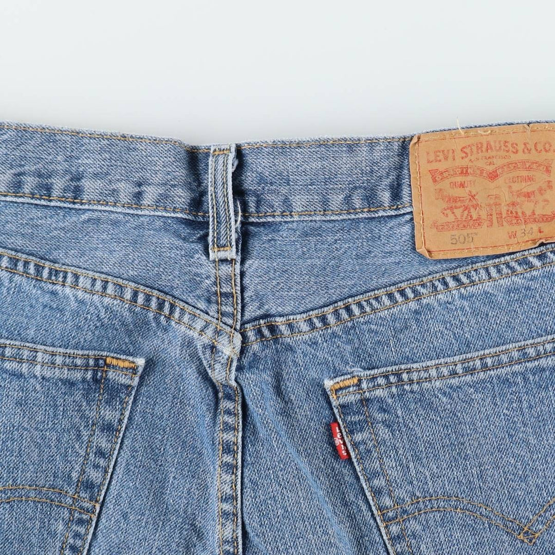 Levi's 505 Regular Fit Denim Shorts (Men's W35 equivalent) cotton blue type Vintage Second Hand