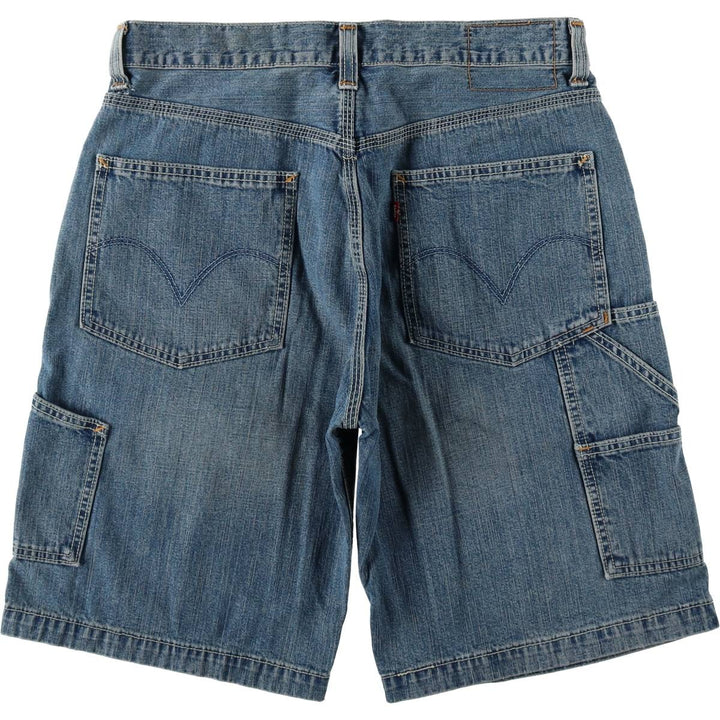 Levi's CARPENTER denim shorts, men's size W34 (approx.). cotton blue type Vintage Second Hand