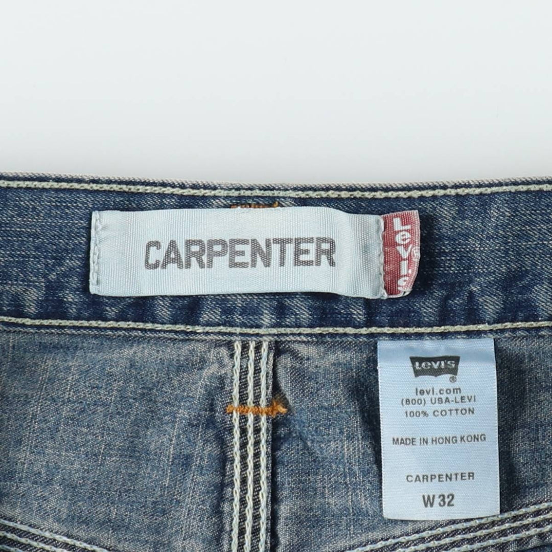 Levi's CARPENTER denim shorts, men's size W34 (approx.). cotton blue type Vintage Second Hand