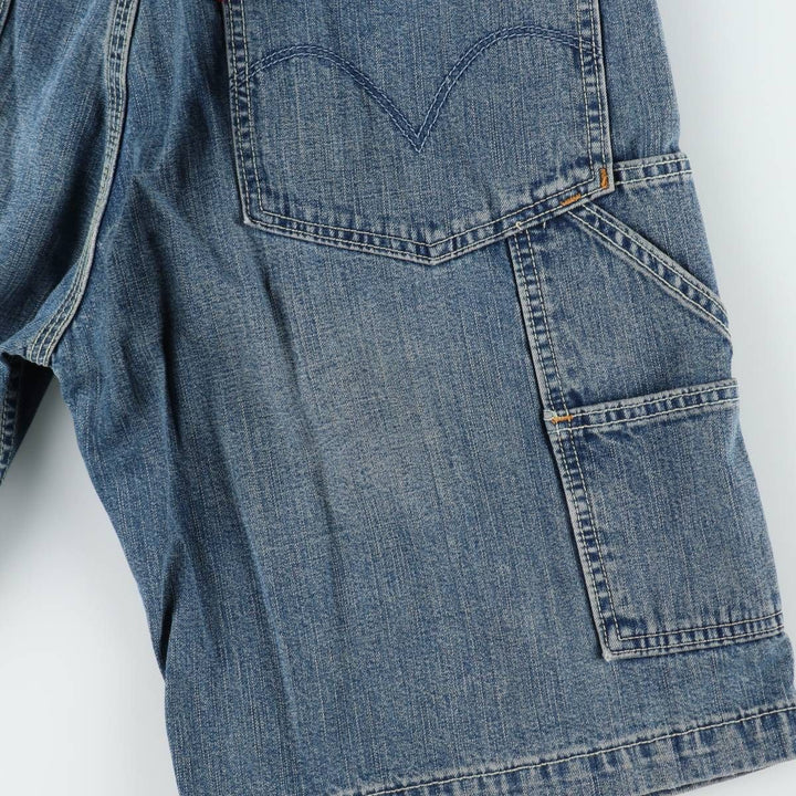 Levi's CARPENTER denim shorts, men's size W34 (approx.). cotton blue type Vintage Second Hand
