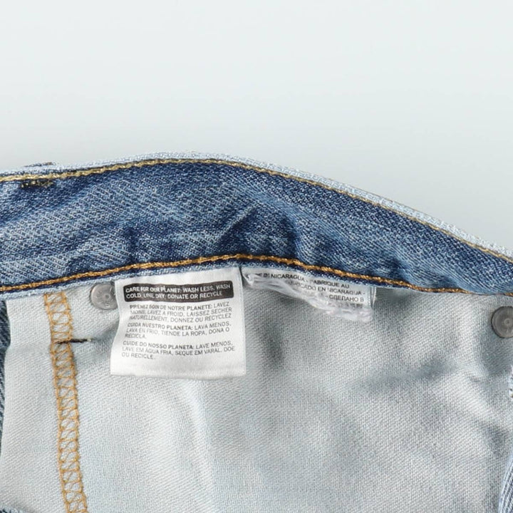 Levi's 505 denim shorts, men's size W37 (approx.) unclear blue type Vintage Second Hand
