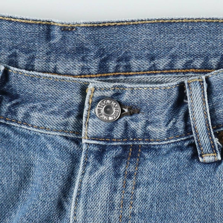 Levi's 505 denim shorts, men's size W37 (approx.) unclear blue type Vintage Second Hand