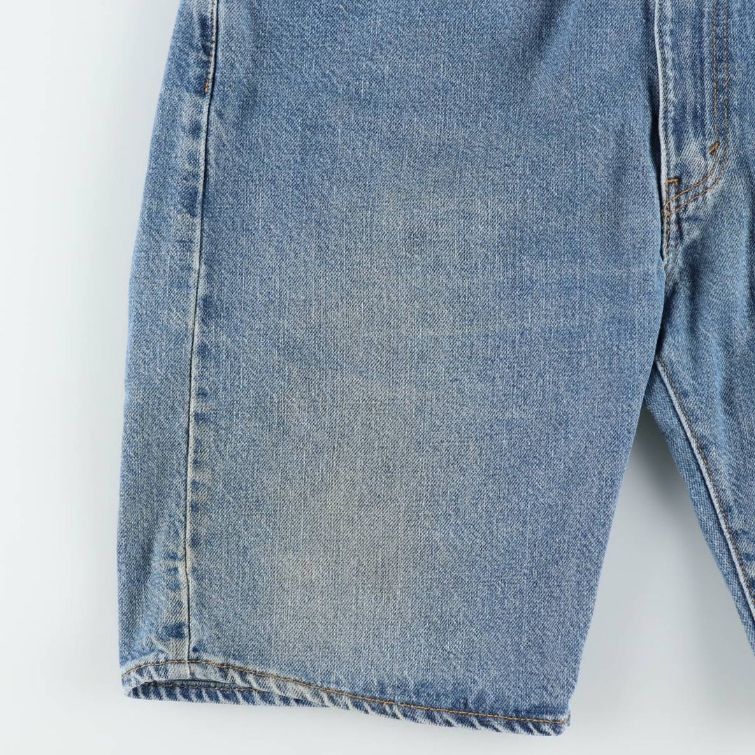 Levi's 505 denim shorts, men's size W37 (approx.) unclear blue type Vintage Second Hand