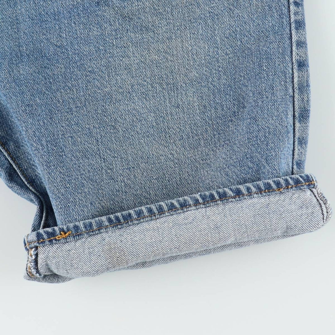 Levi's 505 denim shorts, men's size W37 (approx.) unclear blue type Vintage Second Hand