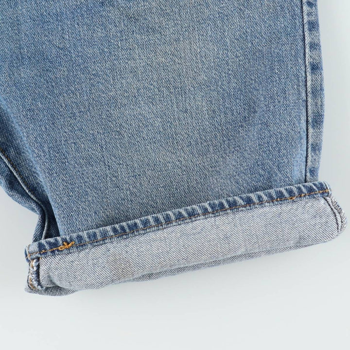 Levi's 505 denim shorts, men's size W37 (approx.) unclear blue type Vintage Second Hand