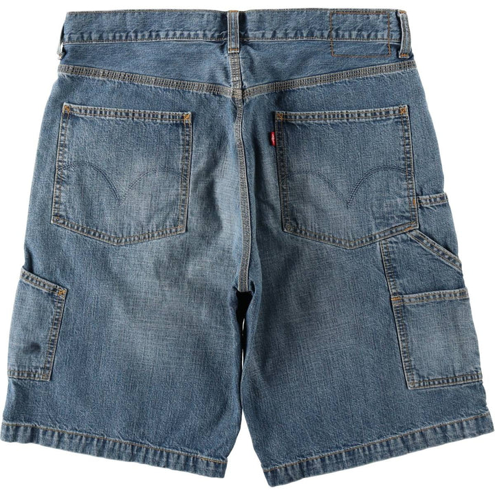 Levi's CARPENTER denim shorts, men's size W36 (approx.). cotton blue type Vintage Second Hand