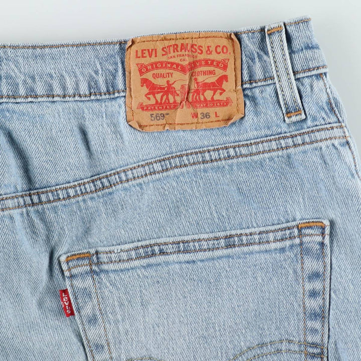 Levi's 569 denim shorts, half pants, jorts, men's size w36 cotton Blue type light blue Vintage Second Hand