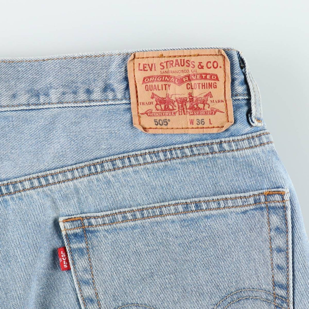 2000'S Levi's 505 Regular Fit Denim Shorts, Men's Size 37 cotton Blue type light blue Vintage Second Hand