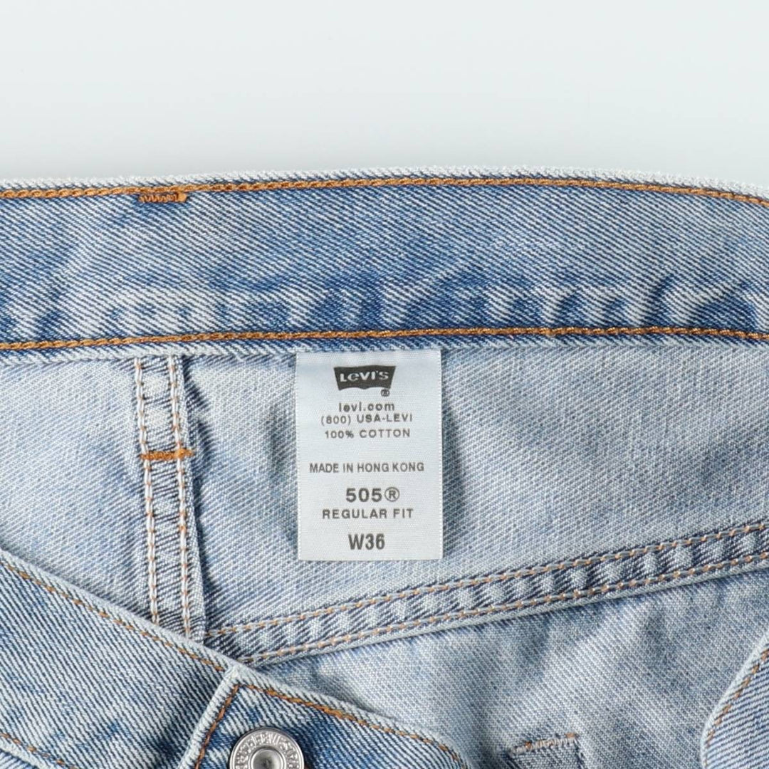 2000'S Levi's 505 Regular Fit Denim Shorts, Men's Size 37 cotton Blue type light blue Vintage Second Hand