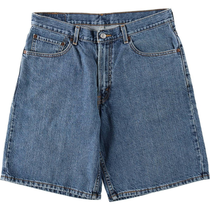 00'S Levi's 550 Relaxed Fit Denim Shorts for Men, Size W34 cotton blue type Vintage Second Hand