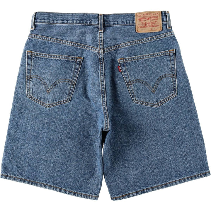 00'S Levi's 550 Relaxed Fit Denim Shorts for Men, Size W34 cotton blue type Vintage Second Hand