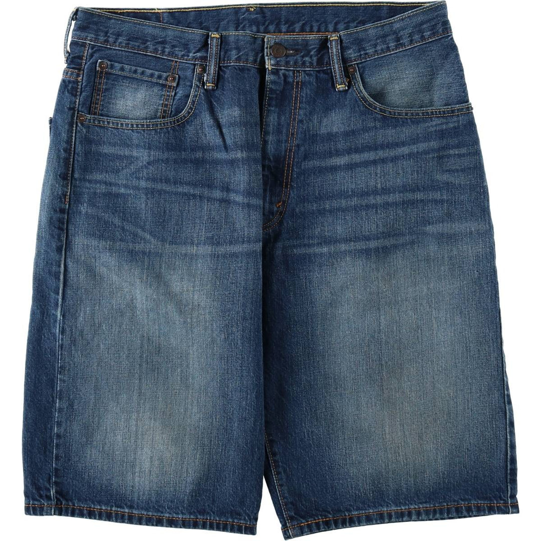 Levi's 569 denim shorts, half pants, jorts, men's size w36 cotton blue type Vintage Second Hand