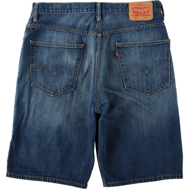 Levi's 569 denim shorts, half pants, jorts, men's size w36 cotton blue type Vintage Second Hand