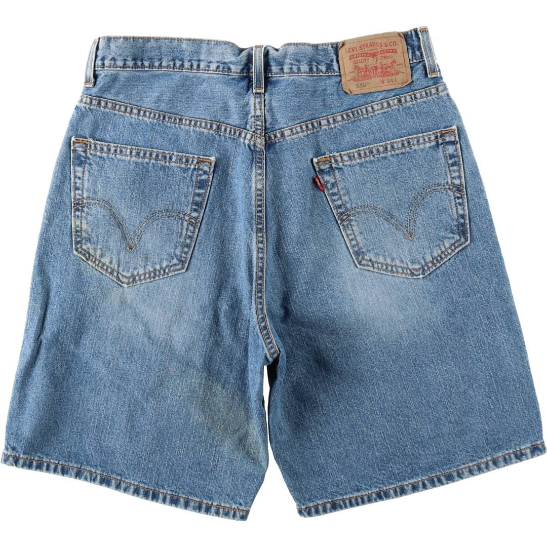 Levi's 550 denim shorts, short pants for men, size W34 unclear blue type Vintage Second Hand