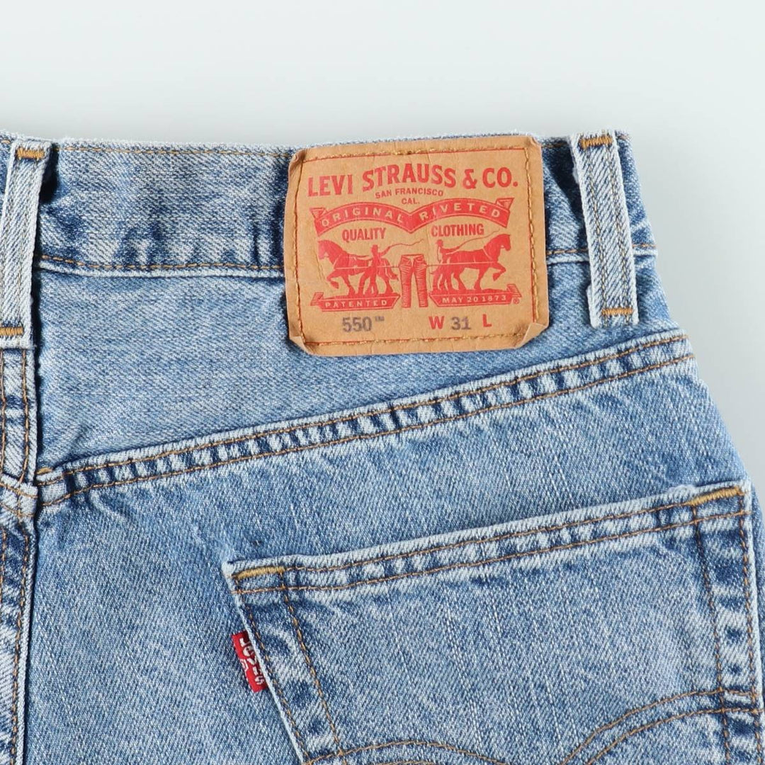 Levi's 550 denim shorts, short pants for men, equivalent to w31 cotton blue type Vintage Second Hand