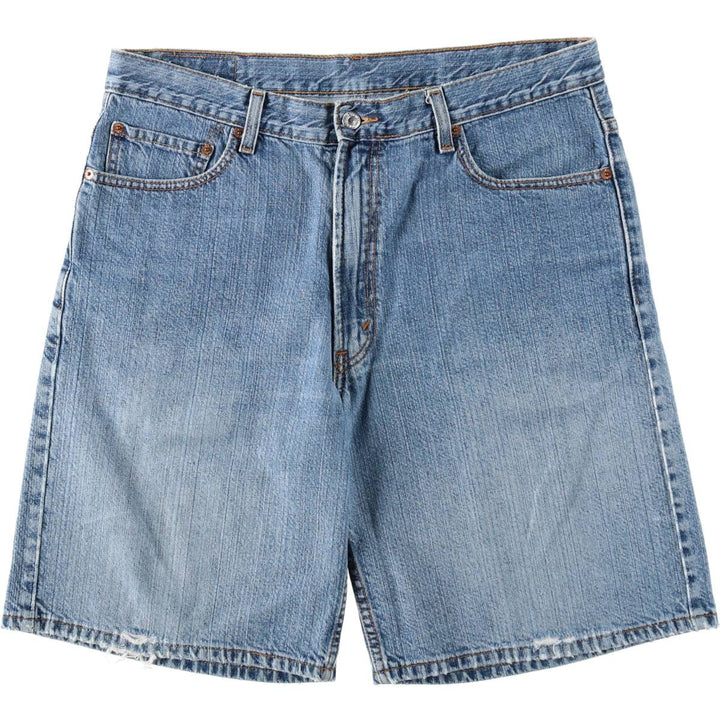 00'S Levi's 550 Relaxed Fit Denim Shorts for Men, Size W36 cotton blue type Vintage Second Hand