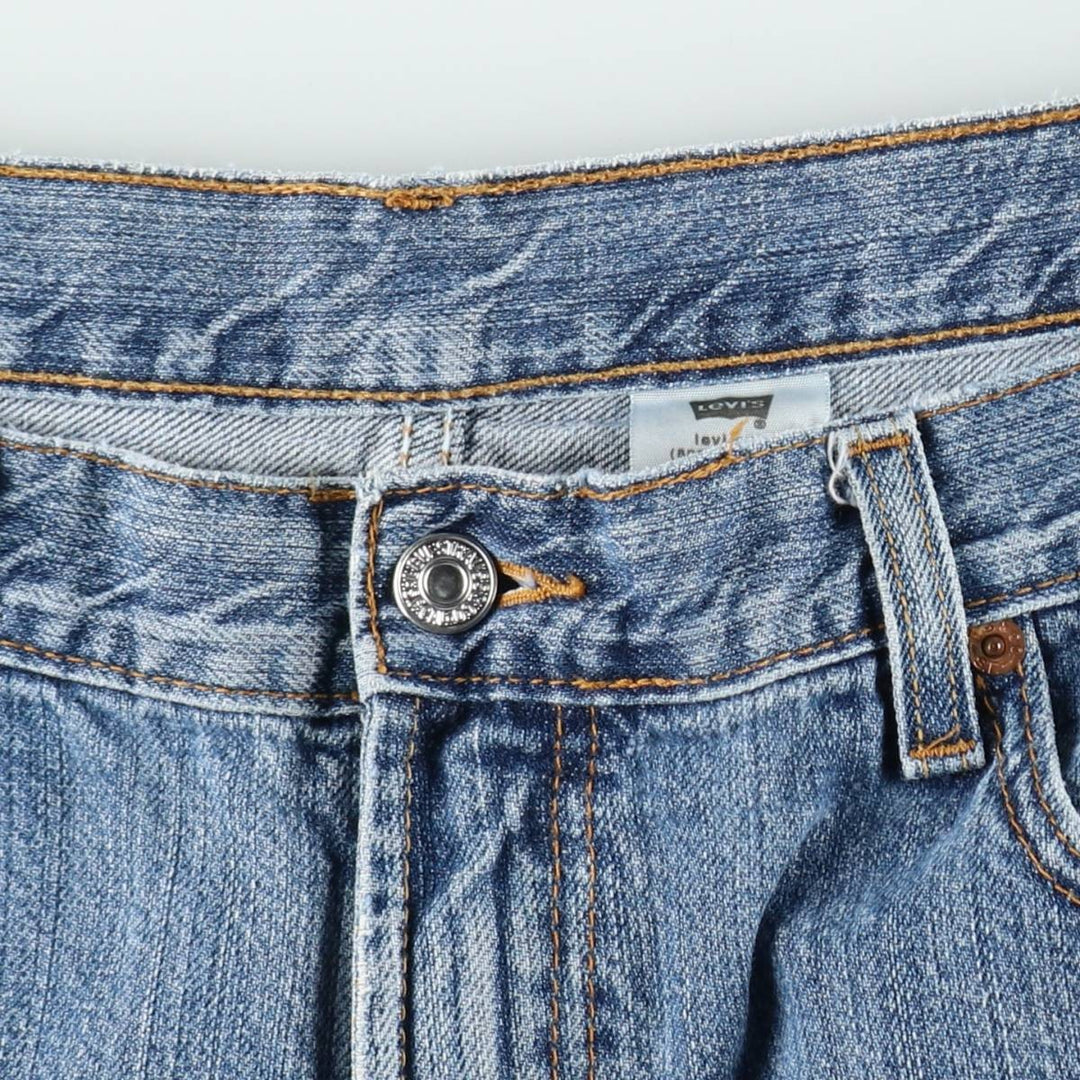 00'S Levi's 550 Relaxed Fit Denim Shorts for Men, Size W36 cotton blue type Vintage Second Hand