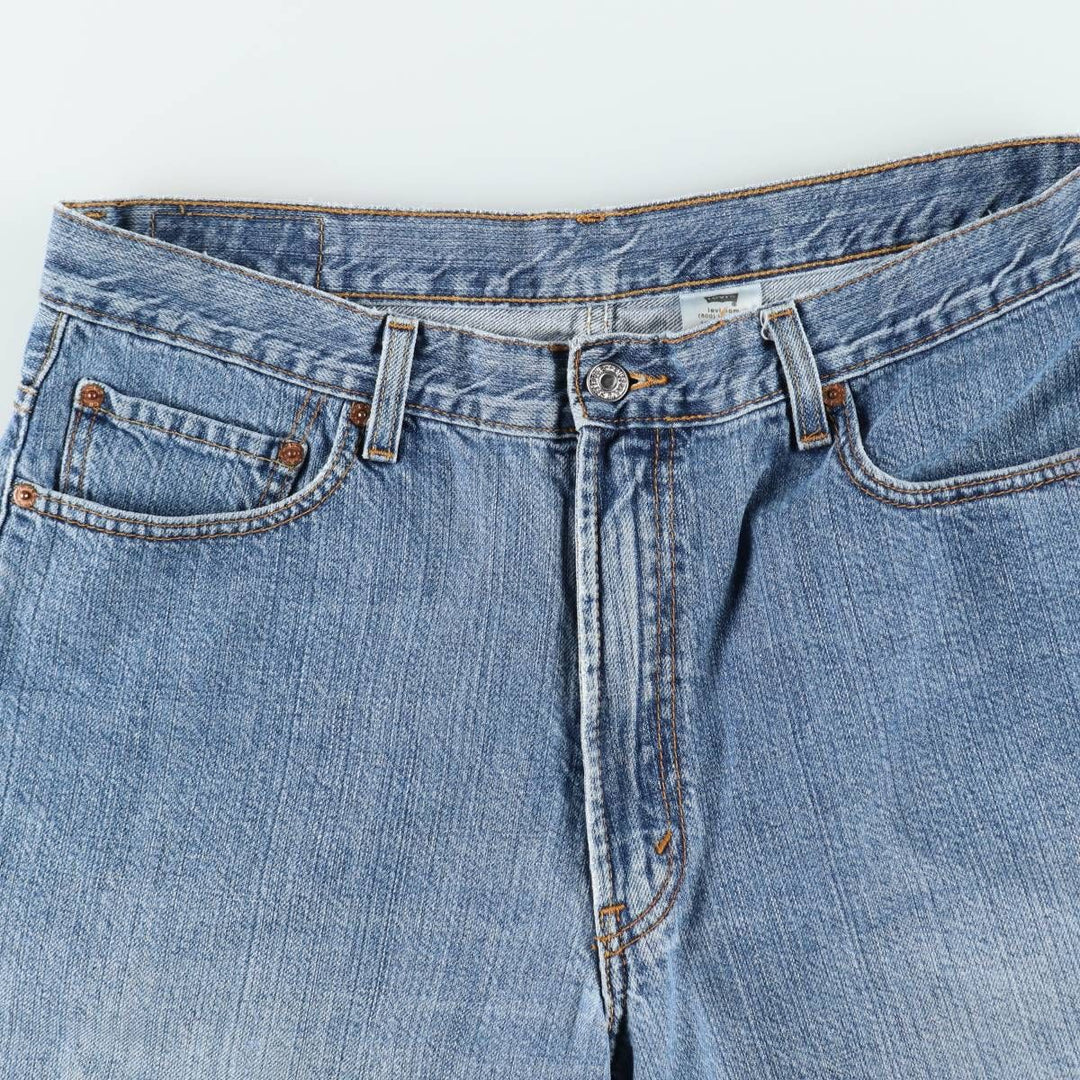 00'S Levi's 550 Relaxed Fit Denim Shorts for Men, Size W36 cotton blue type Vintage Second Hand