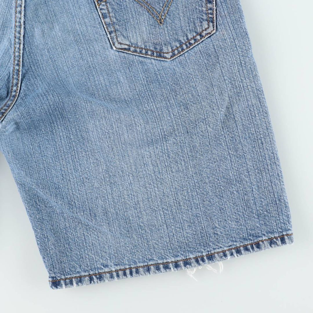 00'S Levi's 550 Relaxed Fit Denim Shorts for Men, Size W36 cotton blue type Vintage Second Hand