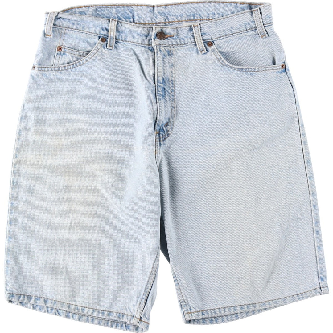 90'S Levi's 550 Relaxed Fit Orange Tab Denim Shorts (Men's W34 equivalent) cotton blue type Vintage Second Hand
