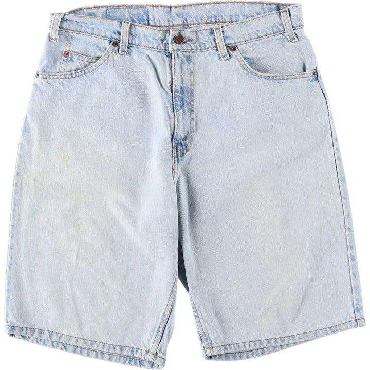 90'S Levi's 550 Relaxed Fit Orange Tab Denim Shorts (Men's W34 equivalent) cotton blue type Vintage Second Hand