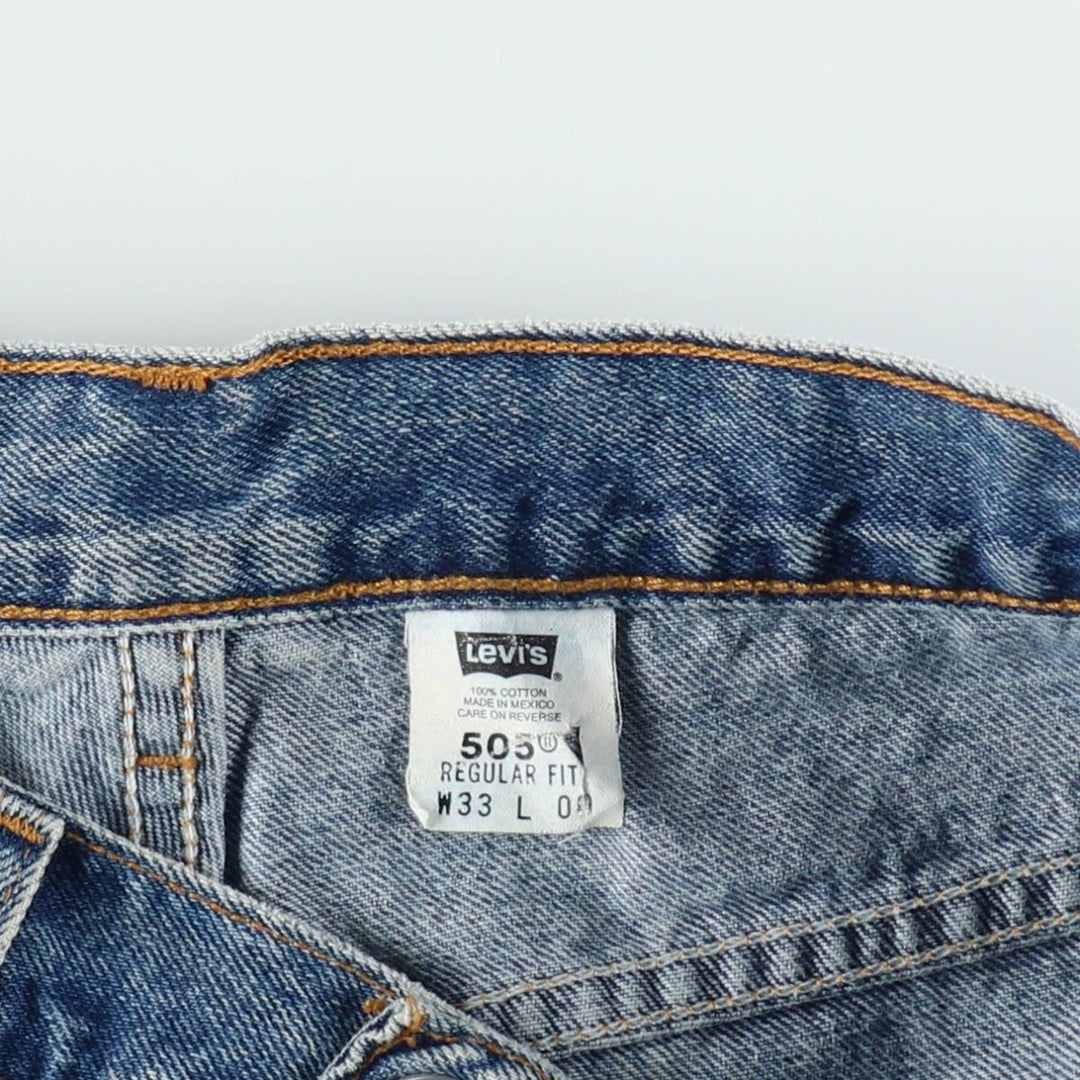 90'S Vintage Levi's 505 Regular Fit Denim Shorts, Men's Size 32 cotton blue type Vintage Second Hand