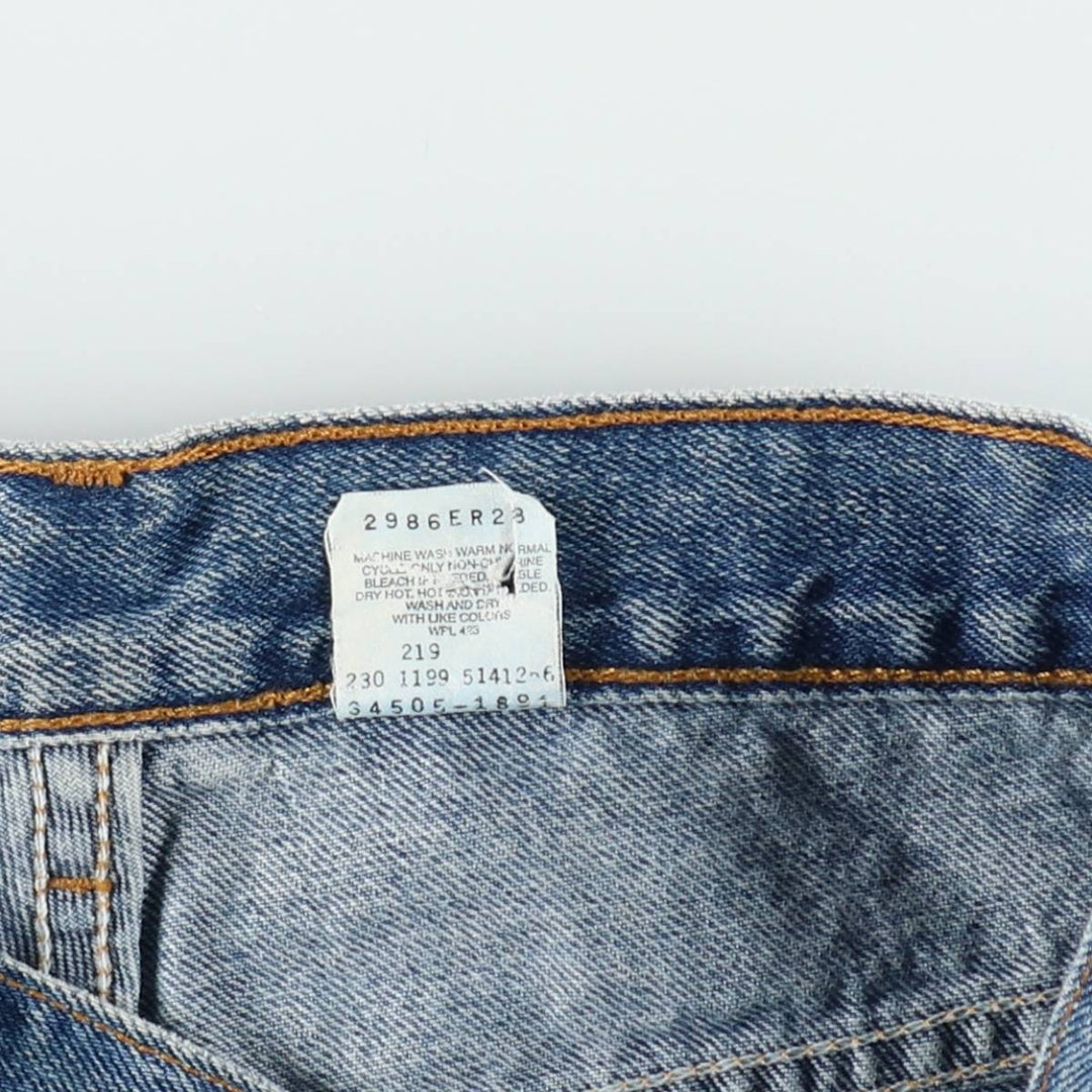 90'S Vintage Levi's 505 Regular Fit Denim Shorts, Men's Size 32 cotton blue type Vintage Second Hand