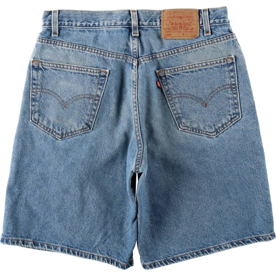 00'S Levi's 550 Relaxed Fit Denim Shorts for Men, Size W33 cotton blue type Vintage Second Hand