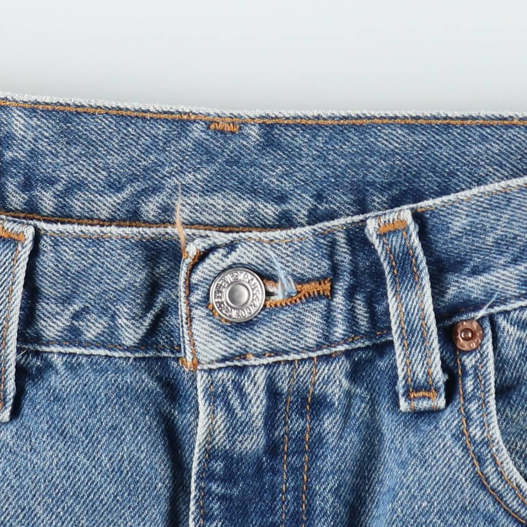 00'S Levi's 550 Relaxed Fit Denim Shorts for Men, Size W33 cotton blue type Vintage Second Hand