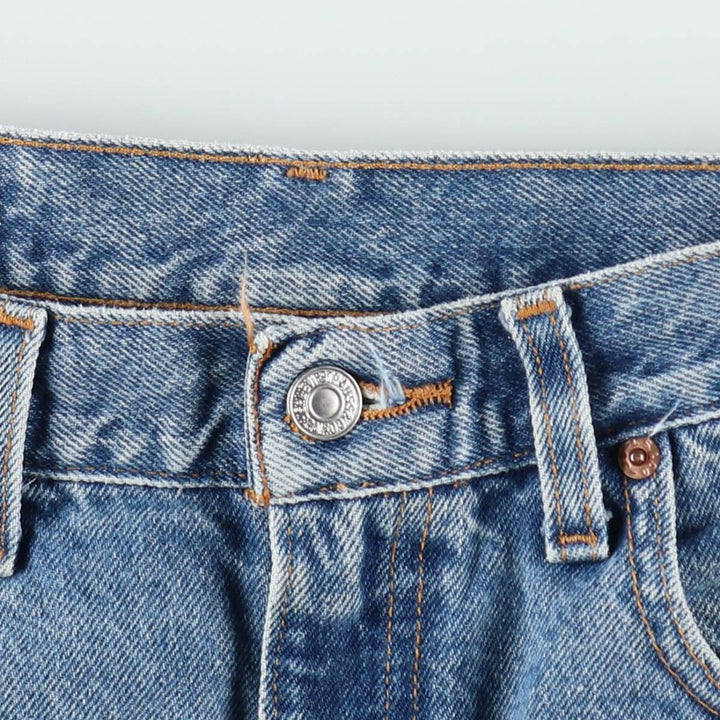 00'S Levi's 550 Relaxed Fit Denim Shorts for Men, Size W33 cotton blue type Vintage Second Hand