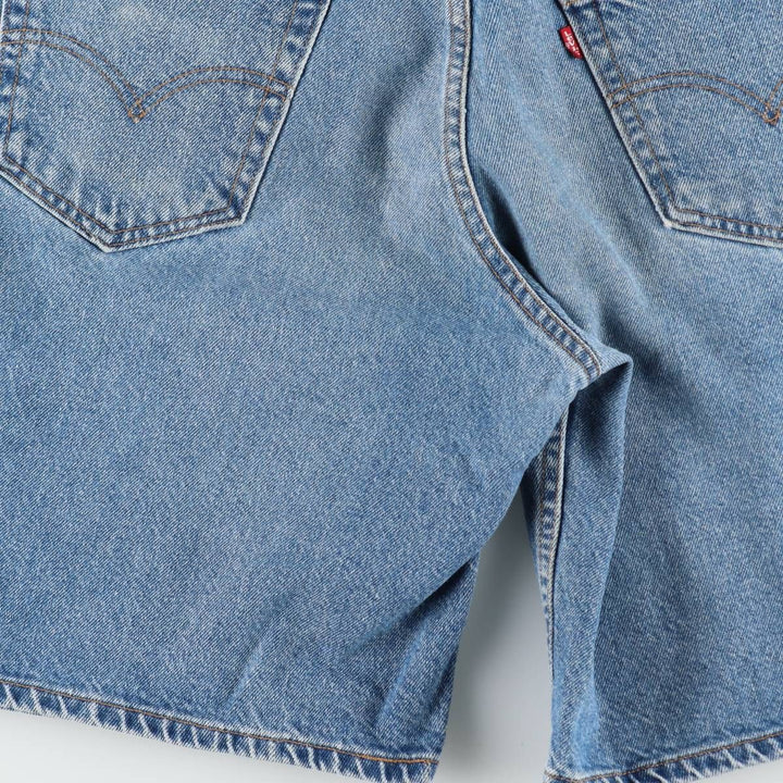 00'S Levi's 550 Relaxed Fit Denim Shorts for Men, Size W33 cotton blue type Vintage Second Hand
