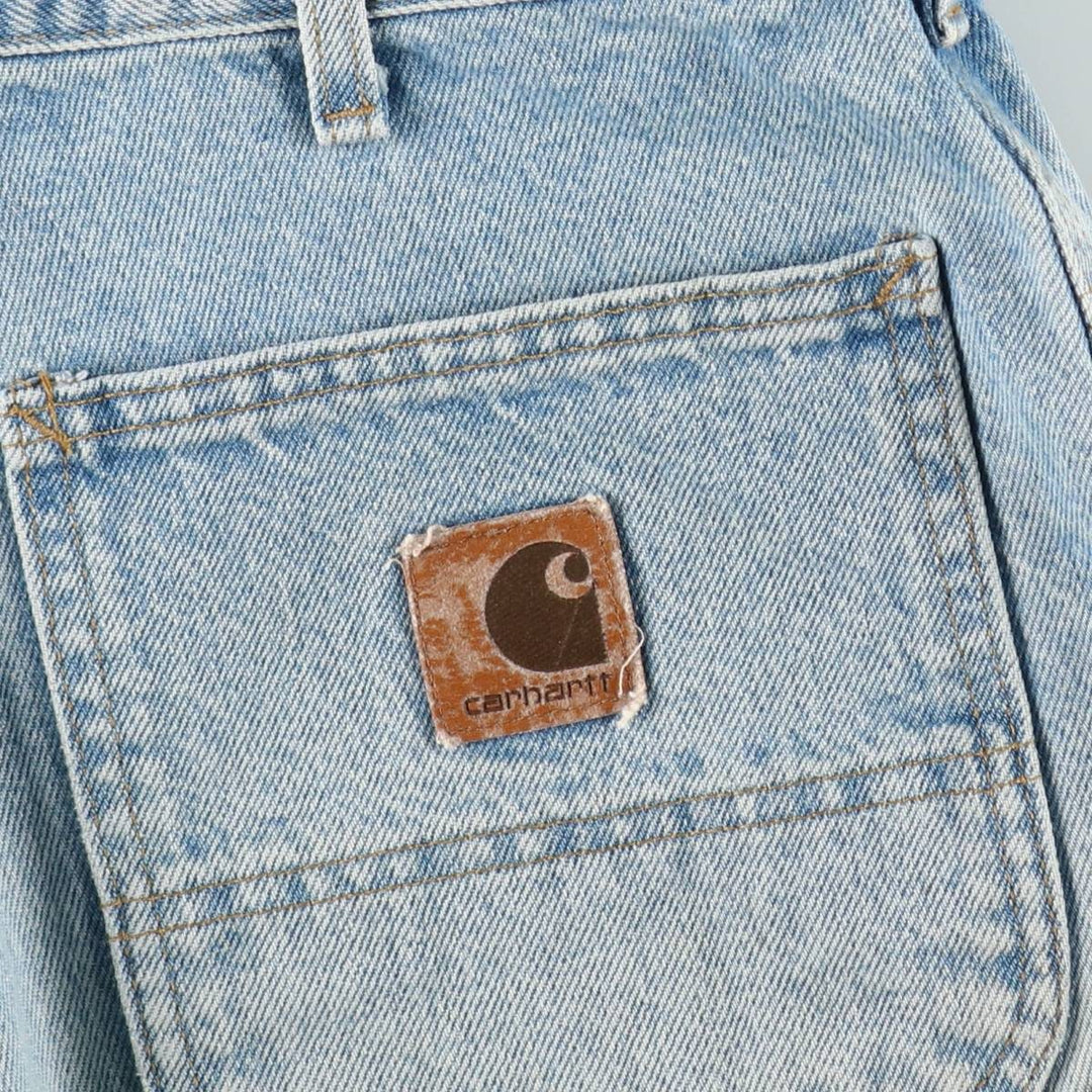 00'S Carhartt Denim Painter Shorts, Men's W36 cotton blue type Vintage Second Hand