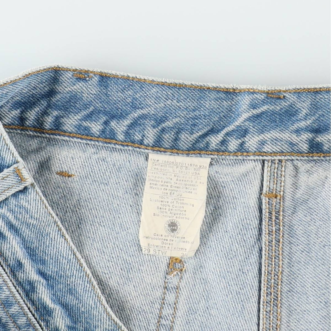 00'S Carhartt Denim Painter Shorts, Men's W36 cotton blue type Vintage Second Hand
