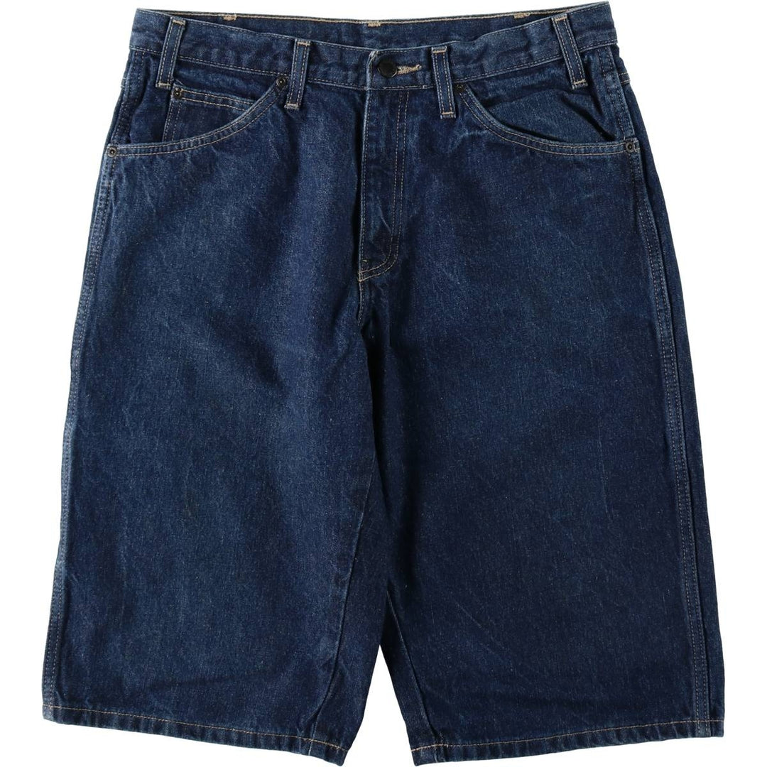 Dickies denim shorts, men's size W34 (approx.) cotton blue type Vintage Second Hand
