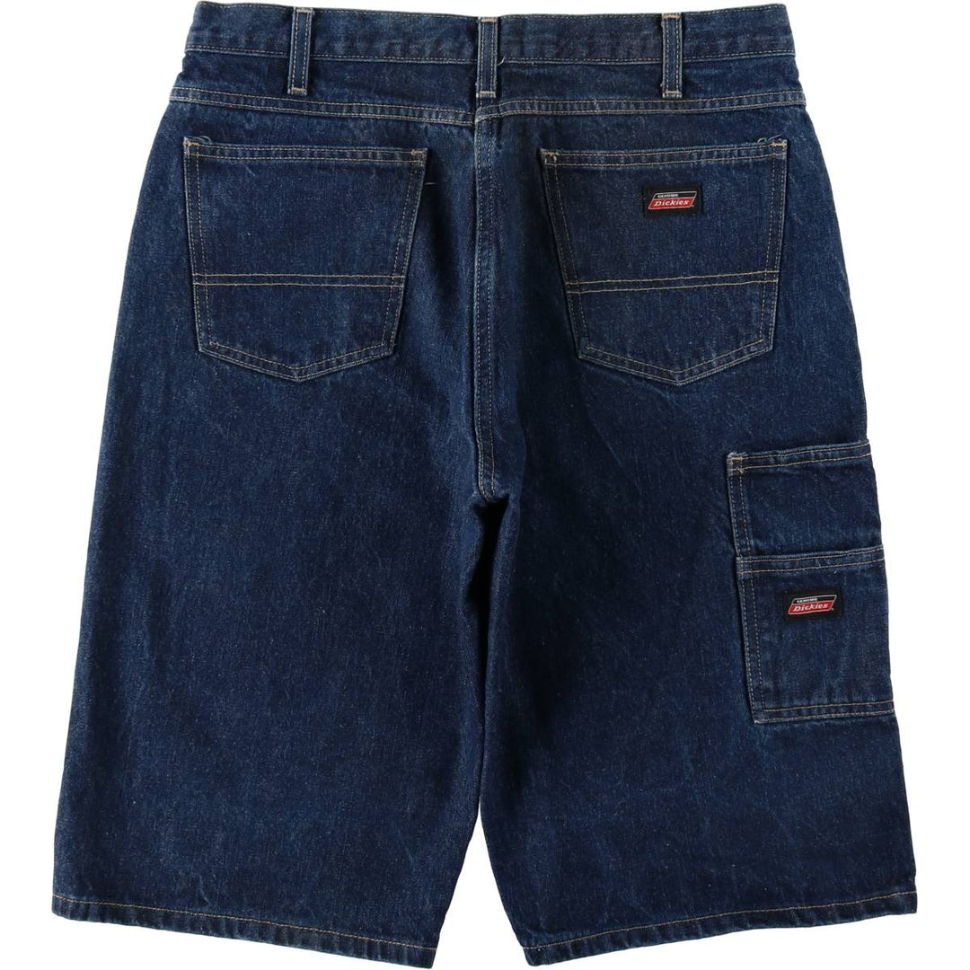 Dickies denim shorts, men's size W34 (approx.) cotton blue type Vintage Second Hand
