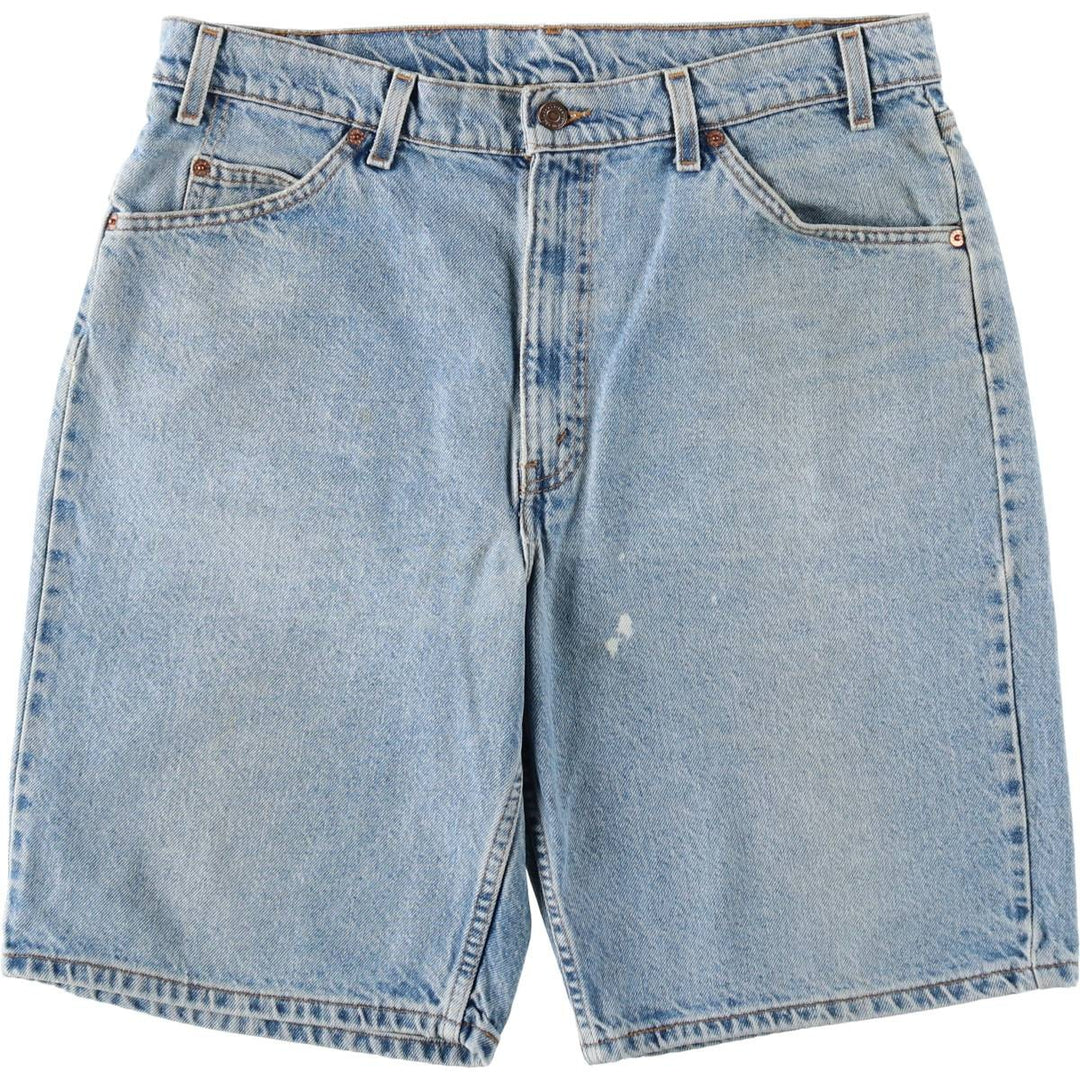 90'S Levi's 36550-0214 Relaxed Fit Orange Tab Denim Shorts (Men's W36 equivalent) cotton blue type Vintage Second Hand