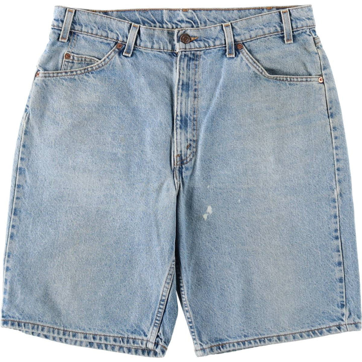 90'S Levi's 36550-0214 Relaxed Fit Orange Tab Denim Shorts (Men's W36 equivalent) cotton blue type Vintage Second Hand