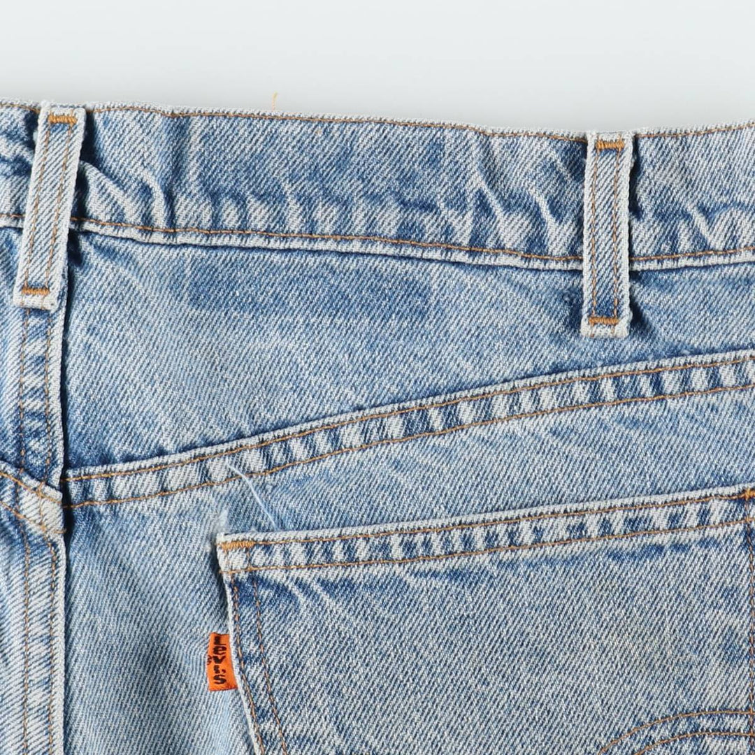 90'S Levi's 36550-0214 Relaxed Fit Orange Tab Denim Shorts (Men's W36 equivalent) cotton blue type Vintage Second Hand
