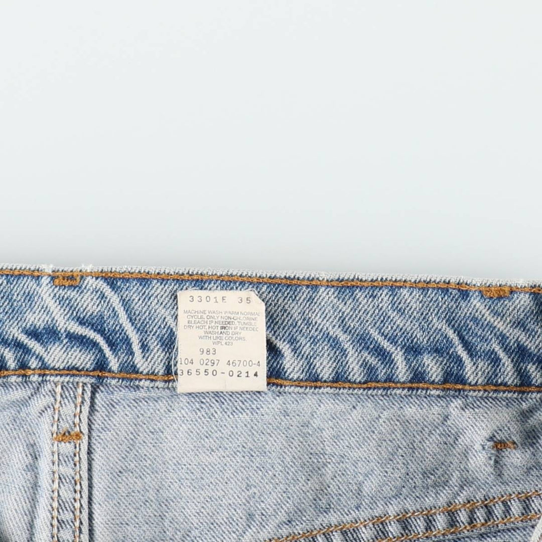 90'S Levi's 36550-0214 Relaxed Fit Orange Tab Denim Shorts (Men's W36 equivalent) cotton blue type Vintage Second Hand