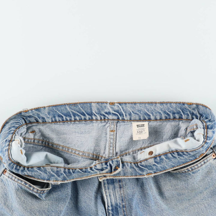 90'S Levi's 36550-0214 Relaxed Fit Orange Tab Denim Shorts (Men's W36 equivalent) cotton blue type Vintage Second Hand