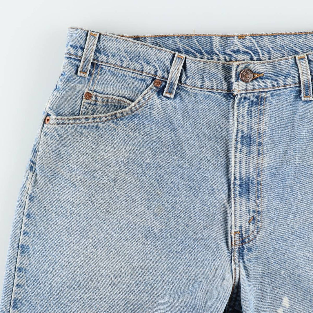 90'S Levi's 36550-0214 Relaxed Fit Orange Tab Denim Shorts (Men's W36 equivalent) cotton blue type Vintage Second Hand