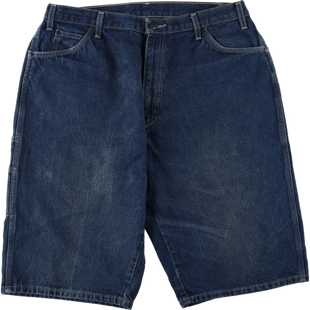 Dickies denim painter shorts, half pants, men's size w37 cotton blue type Vintage Second Hand