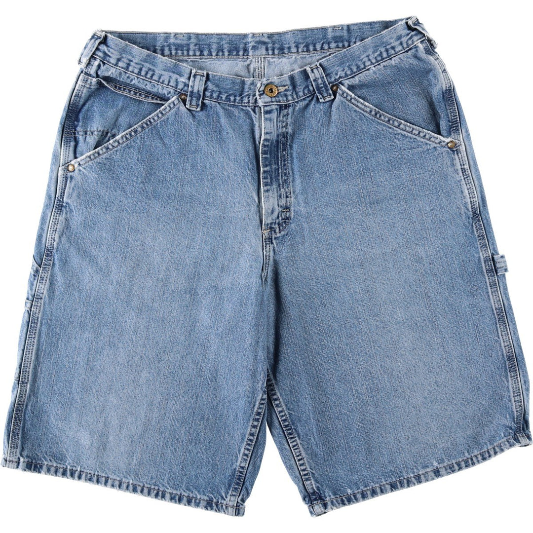 Lee DUNGAREES denim painter shorts, half pants, men's size w36 unclear blue type Vintage Second Hand