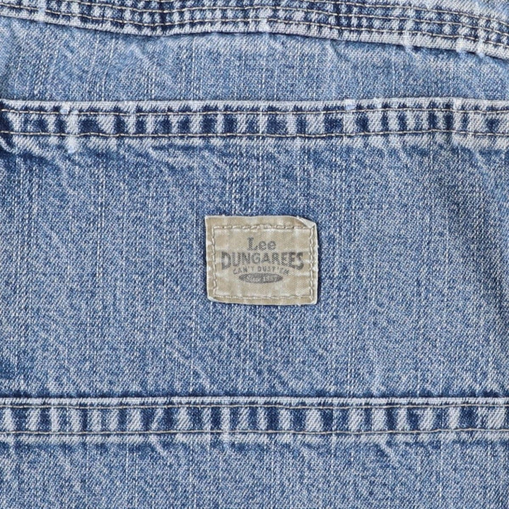 Lee DUNGAREES denim painter shorts, half pants, men's size w36 unclear blue type Vintage Second Hand