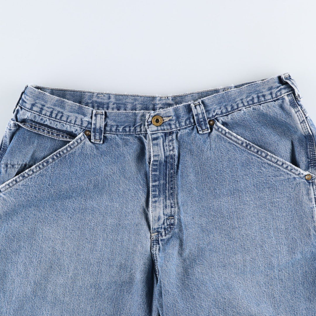 Lee DUNGAREES denim painter shorts, half pants, men's size w36 unclear blue type Vintage Second Hand