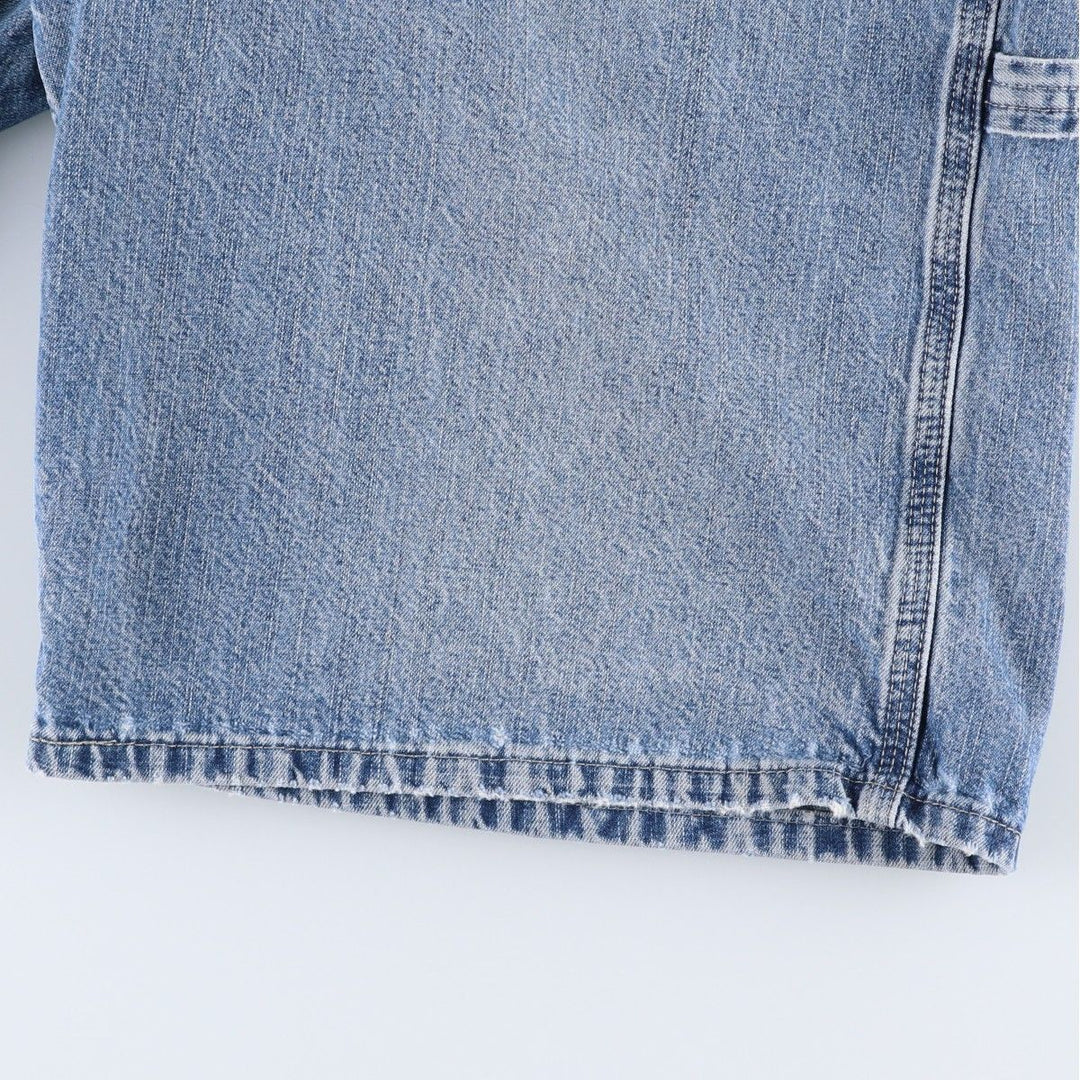 Lee DUNGAREES denim painter shorts, half pants, men's size w36 unclear blue type Vintage Second Hand