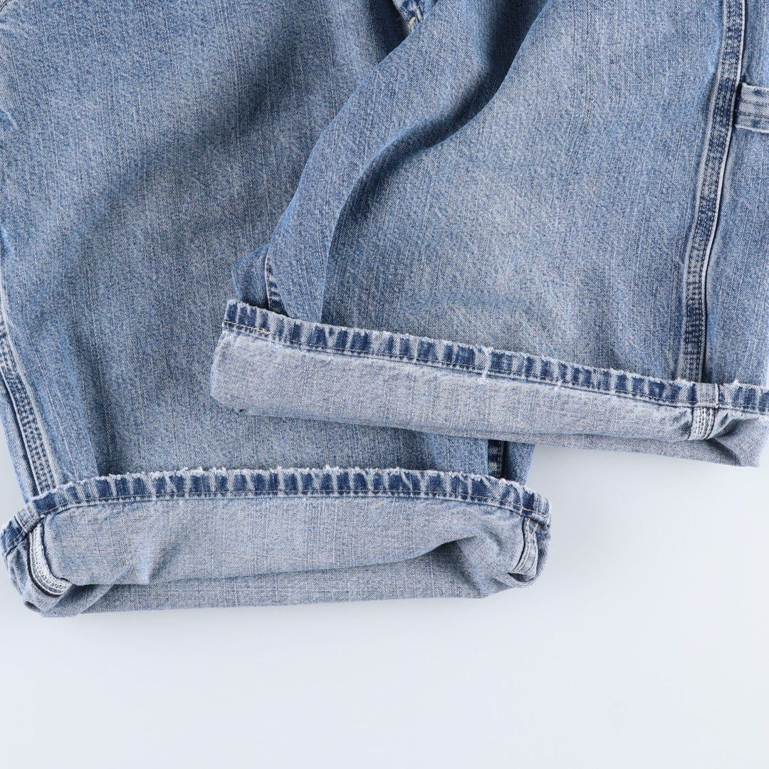 Lee DUNGAREES denim painter shorts, half pants, men's size w36 unclear blue type Vintage Second Hand